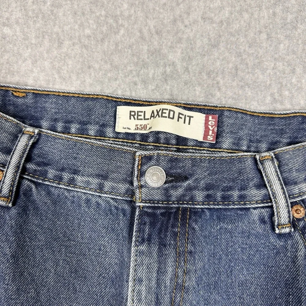Levi's 550 Y2K Relaxed Fit Jeans Men's 40x30(38x30) Blue Medium Wash‎ Wide